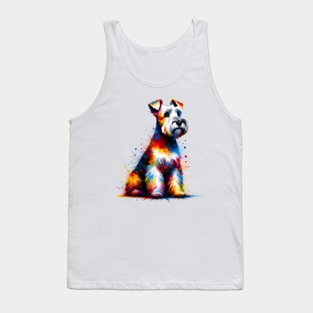 Colorful Abstract Glen of Imaal Terrier Splash Art Tank Top by ArtRUs